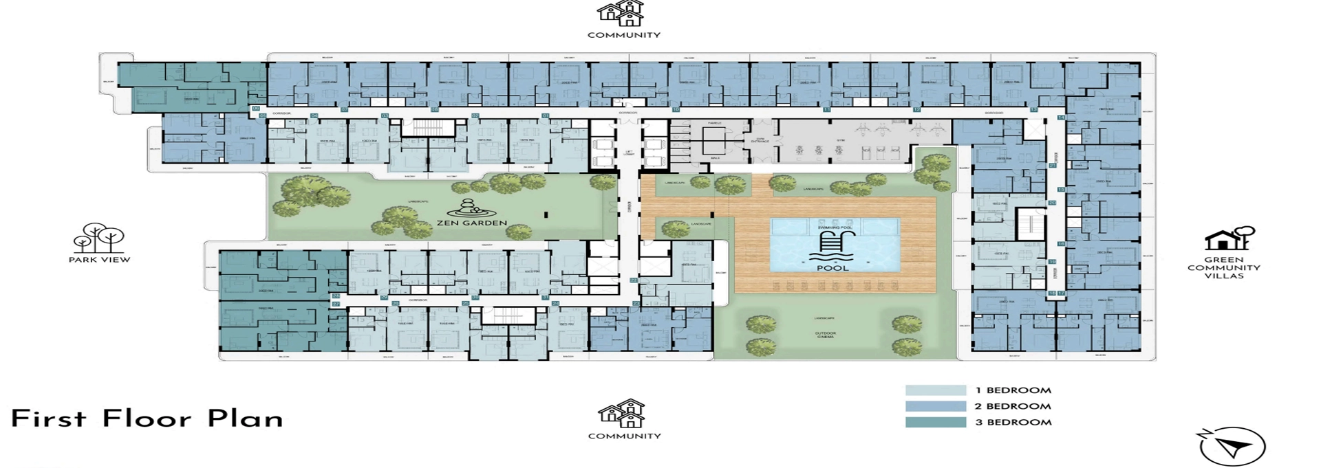 Olivia Residences First floor plan